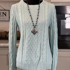 Old Navy Women's Textured Knit Sweater - Light Blue